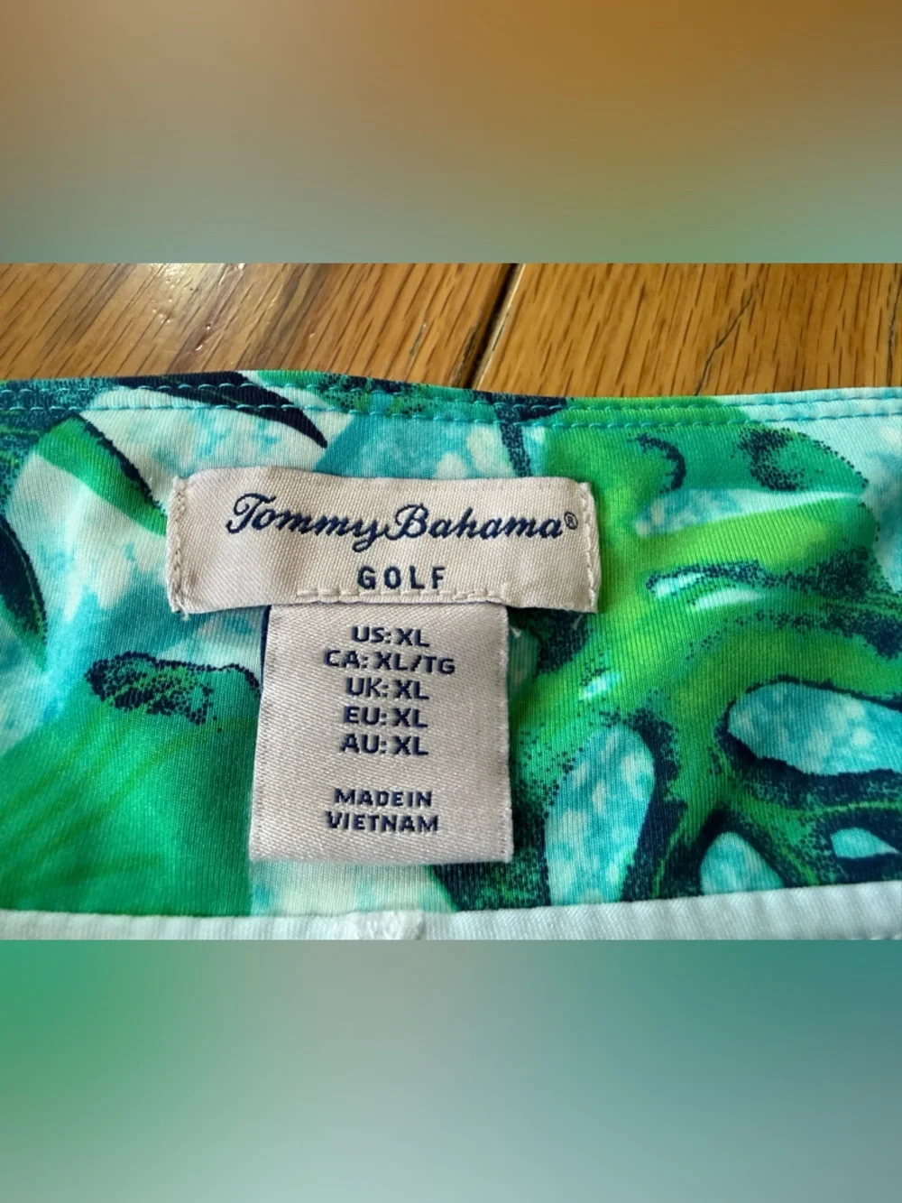 Tommy Bahama Golf Green Turquoise Palm Leaf Print Skirt Stretch Women’s Size XL - Picture 8 of 10